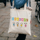 かわいい鉛筆のイラストと就学前教育の先生 トートバッグ