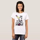 かわいい鉛筆のママ数学教師ギフト Tシャツ (正面フル)