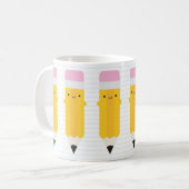 かわいい鉛筆 コーヒーマグカップ (正面左)