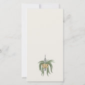 かわいい鉢付き葉の多肉植物の結婚式の招待 サンキューカード (裏面)