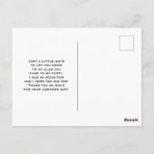 かわいい鉢植えのサボテン3つで楽しいサンキュー ポストカード (裏面)