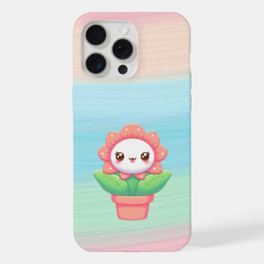 かわいい鉢植えの花のiPhone / iPadケース iPhoneケース (裏面)