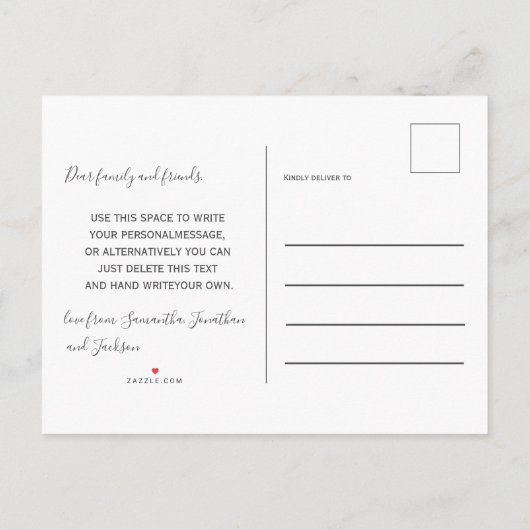 かわいい鉢植え引っ越しました発表 案内ポストカード (裏面)