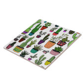 かわいい鉢植え手カラフル柄 タイル (側面)