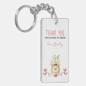 かわいい鉢植え救済を育ててくれてありがとう キーホルダー (正面左)