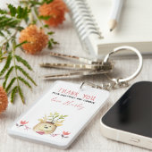 かわいい鉢植え救済を育ててくれてありがとう キーホルダー (正面右)