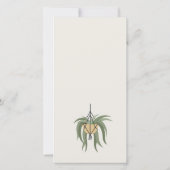 かわいい鉢植え葉植物任意の年齢誕生日招待状 サンキューカード (裏面)