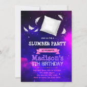 かわいい銀河系の宿泊パーティの招待状 招待状 (正面)