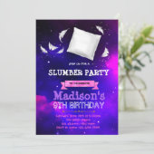 かわいい銀河系の宿泊パーティの招待状 招待状 (スタンド正面)