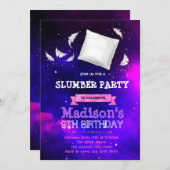 かわいい銀河系の宿泊パーティの招待状 招待状 (正面/裏面)