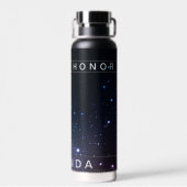 かわいい銀河系テーマ結婚ズナイトスカイメイド・オブ・オーナー(花嫁付き添い人) ウォーターボトル (背面)