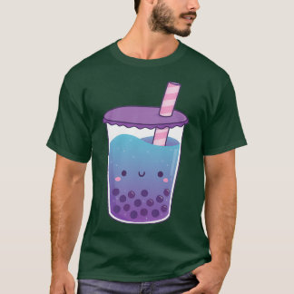 かわいい銀河系バタフライピーフラワーボバティードードル Tシャツ