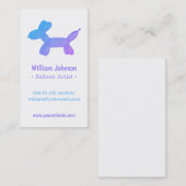 かわいい銀河系犬の気球の芸術家 名刺 (正面/裏面)