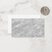 かわいい銀色のチーターヒョウの皮のプリント柄 ノートカード (正面/裏面インサイチュ)