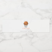 かわいい錆の私たちの小さなチャンプバスケットボールベビーシャワー ペットボトルラベル (シングルラベル)