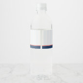 かわいい錆び私たちの小さなチャンプ野球の赤ちゃんシャワー ペットボトルラベル (裏面)