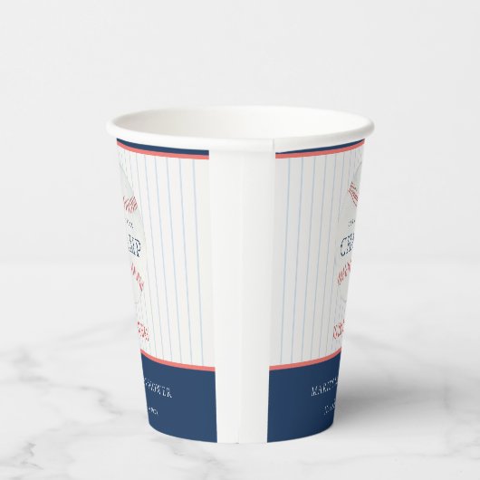 かわいい錆び私たちの小さなチャンプ野球の赤ちゃんシャワー 紙コップ (右)