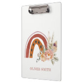 かわいい錆オレンジボホフローラレインボーウォーター色 クリップボード (左)