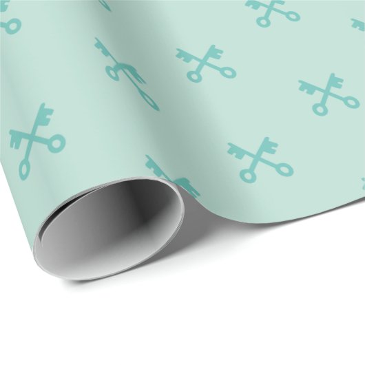 かわいい鍵オンミント ラッピングペーパー (ロールコーナー)