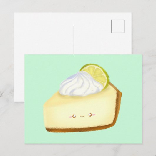 かわいい鍵ライムパイ ポストカード (正面/裏面)