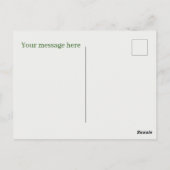 かわいい鍵ライム円の追加メッセージ ポストカード (裏面)