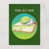 かわいい鍵ライム円の追加メッセージ ポストカード (正面)