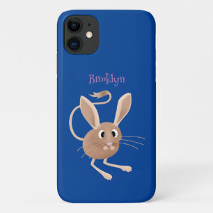 かわいい長い耳のオオミミハリネズミのキャラクターイラスト iPhone 11 ケース
