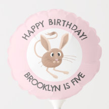 かわいい長い耳のジェルボアのパーソナライズされた誕生日