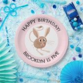 かわいい長い耳のジェルボアのパーソナライズされた誕生日 ペーパープレート (パーティー)