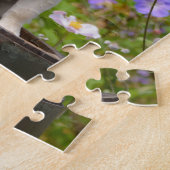 かわいい長い髪のクリーム色のチワワ犬の子犬-ゲーム ジグソーパズル (側面)