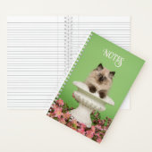 かわいい長毛のシャム猫 ノートブック (内側)