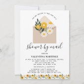 かわいい長距離春フローラベビーシャワー 招待状 (正面)