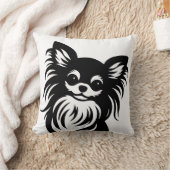 かわいい長髪のチワワ漫画 クッション (ブランケット)