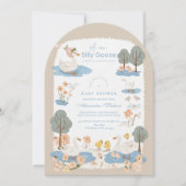 かわいい間抜けガチョウの赤ちゃん 招待状 (正面)