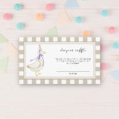 かわいい間抜けガチョウ – おむつラッフルチケット エンクロージャーカード