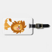 かわいい間抜けマンガのライオンのラゲッジタグ ラゲッジタグ (正面横)