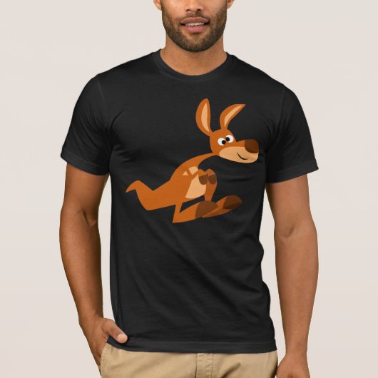 かわいい間抜けマンガKangaroo Tシャツ (正面)