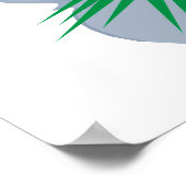 かわいい間抜けルアウ（ハワイ式宴会）フラ ポスター (角)