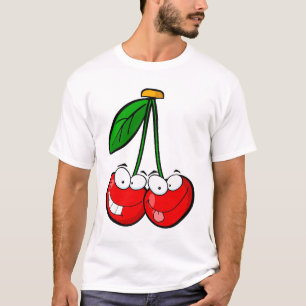 かわいい間抜け漫画のキャラクターさくらんぼさくらんぼ Tシャツ