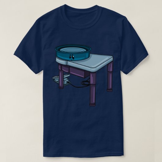 かわいい陶器製ホイール Tシャツ (デザイン正面)