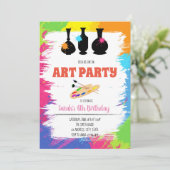 かわいい陶芸の誕生日パーティーの招待 招待状 (スタンド正面)