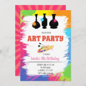 かわいい陶芸の誕生日パーティーの招待 招待状 (正面/裏面)