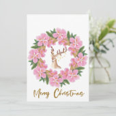 かわいい陽気なクリスマスの素朴なグリーティングカード シーズンカード (スタンド正面)