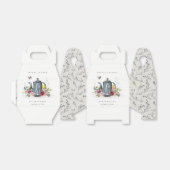 かわいい陽気なバラフローラティーポットブライダルシャワー フェイバーボックス (折り畳みなし)