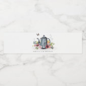 かわいい陽気なバラフローラティーポット任意の年齢誕生日 ペットボトルラベル (シングルラベル)