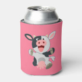 かわいい陽気な漫画の牛 缶クーラー (缶正面)