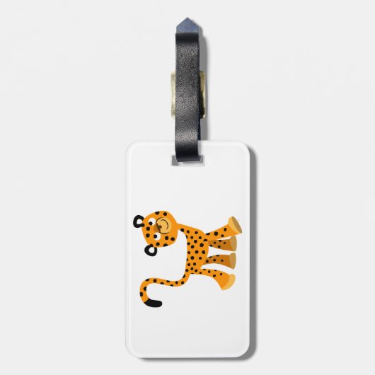 かわいい隠しマンガのチーター荷物タグ ラゲッジタグ (裏面縦)