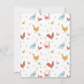 かわいい雌鳥とひよこたち ノートカード (裏面)