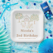 かわいい雌鳥の農場の納屋の誕生日パーティー ペーパープレート (パーティー)