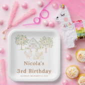 かわいい雌鳥の農場の納屋の誕生日パーティー ペーパープレート (パーティー)